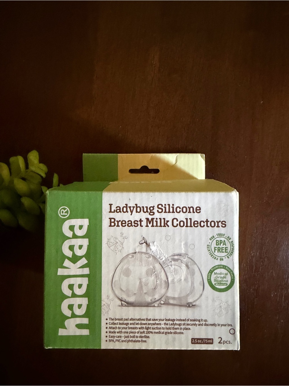 Haakaa Ladybug Silicone Wearable Breast Milk Collector 2 PCS NWT New in Box
